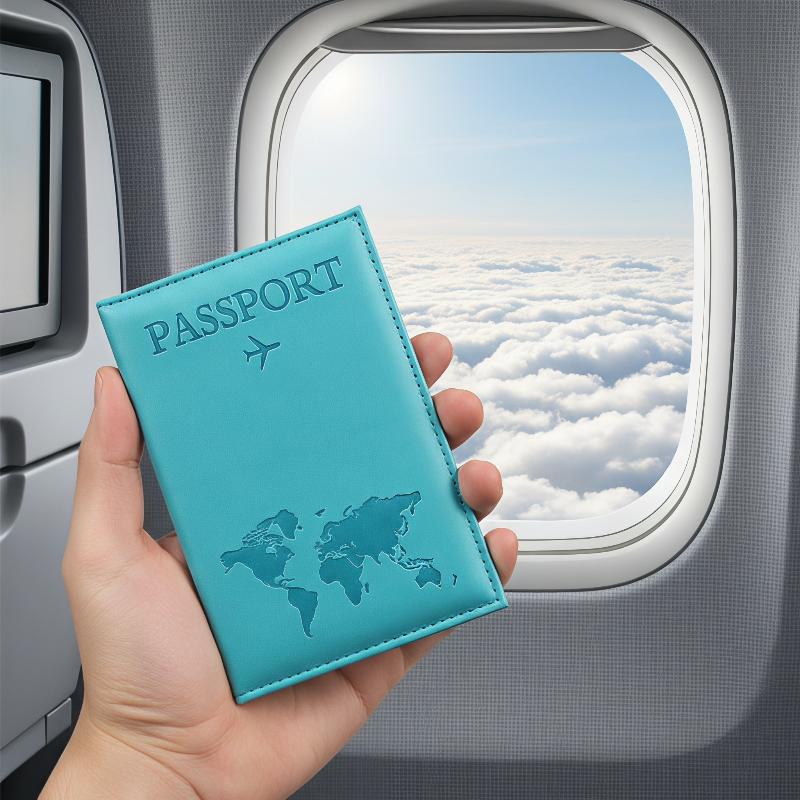Travel Organizer Men - Porta-passaporte de couro PU, organizador de