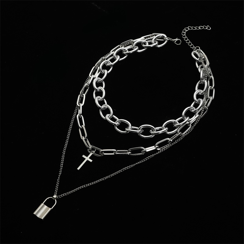 FNQUFUJ em camadas grunge esté - Men Accessories Neck Chain avaliação e preço