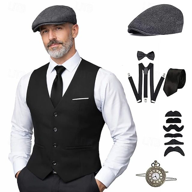Traje de gangster estilo Gatsb - Men'S Accessories In The 1920S avaliação e preço