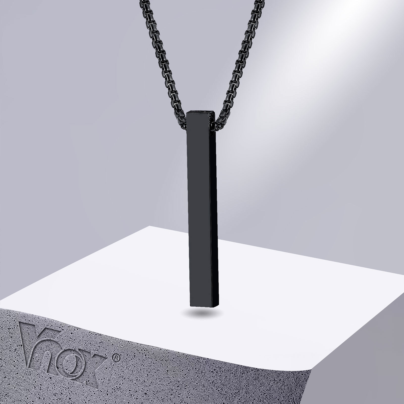 Colar de pilar Vnox de 5 mm pa - Men Accessories Neck Chain avaliação e preço