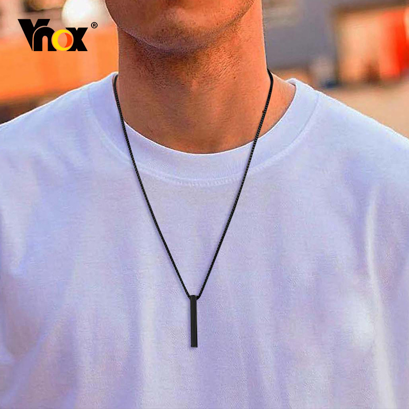 Colar de pilar Vnox de 5 mm pa - Men Accessories Neck Chain avaliação e preço
